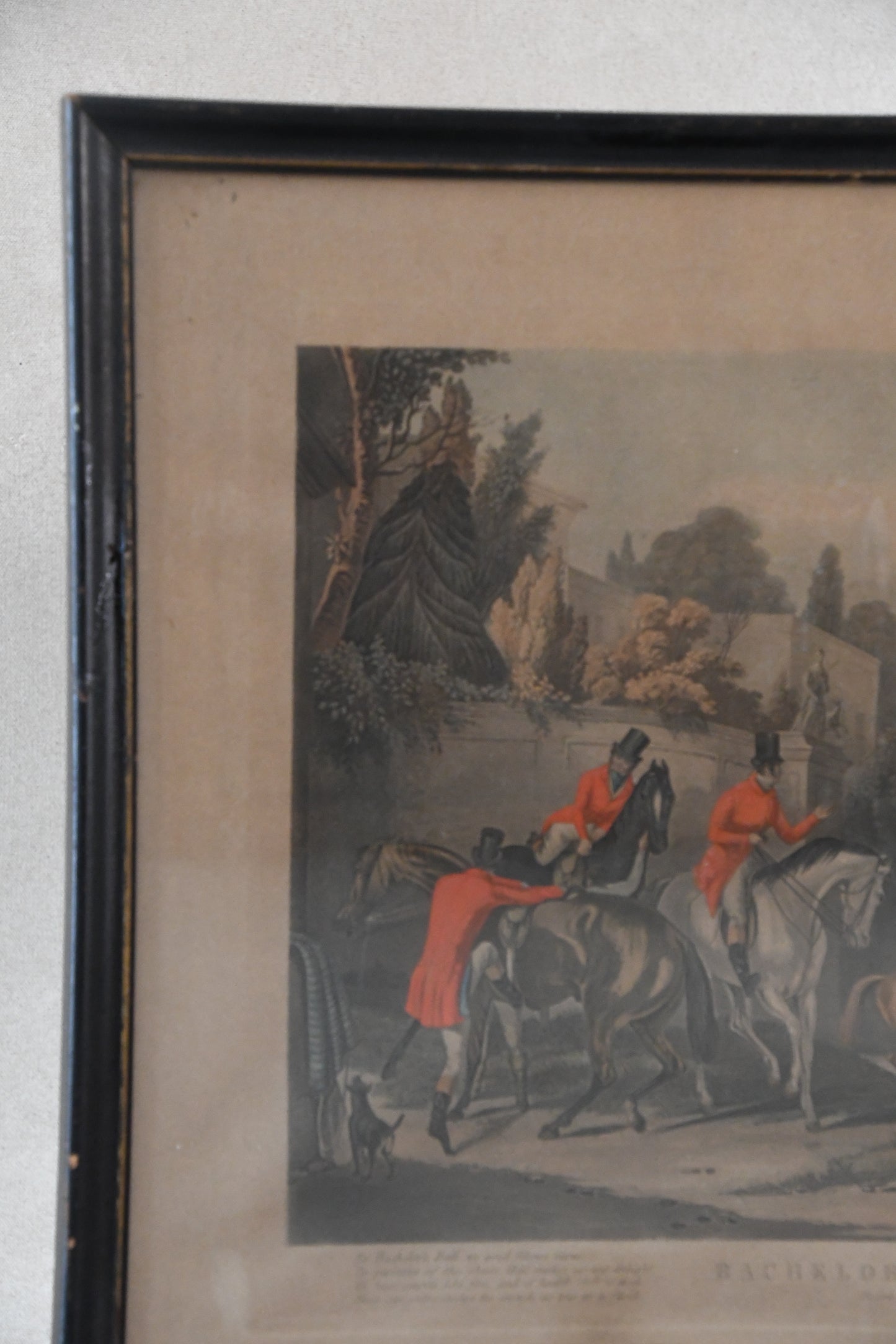 Vintage Framed Equestrian Print