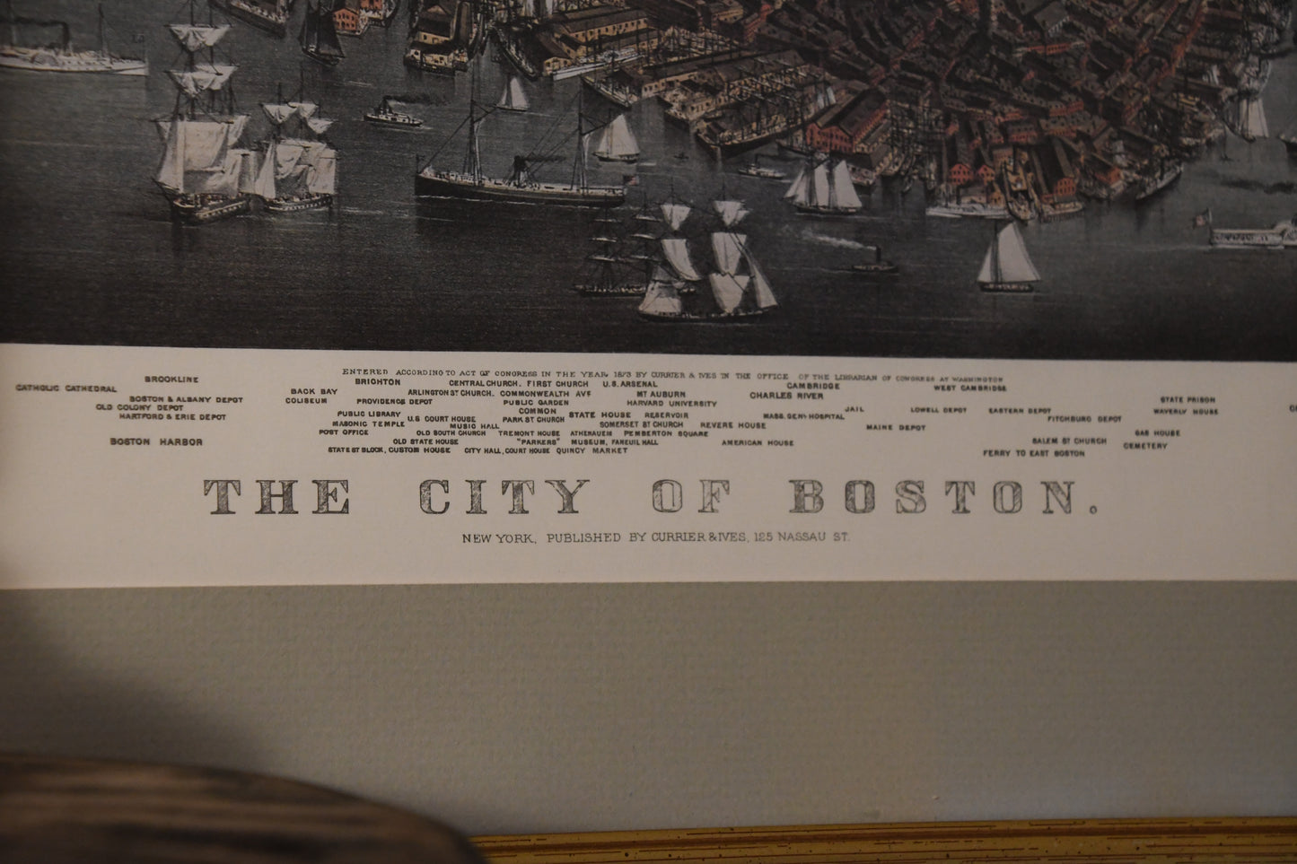 Vintage Map of Boston