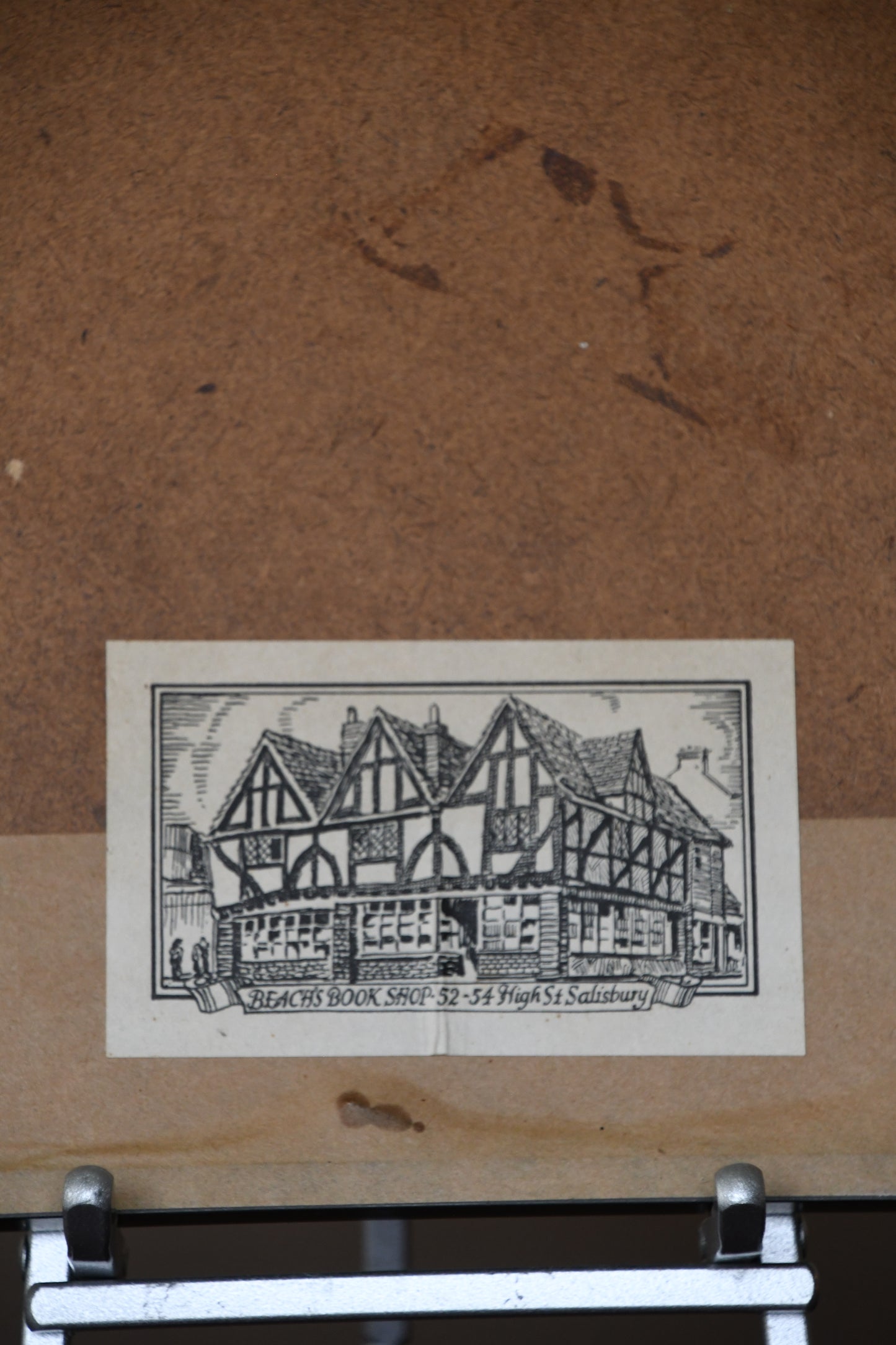 Antique Black and White Etching of Cotswolds Village