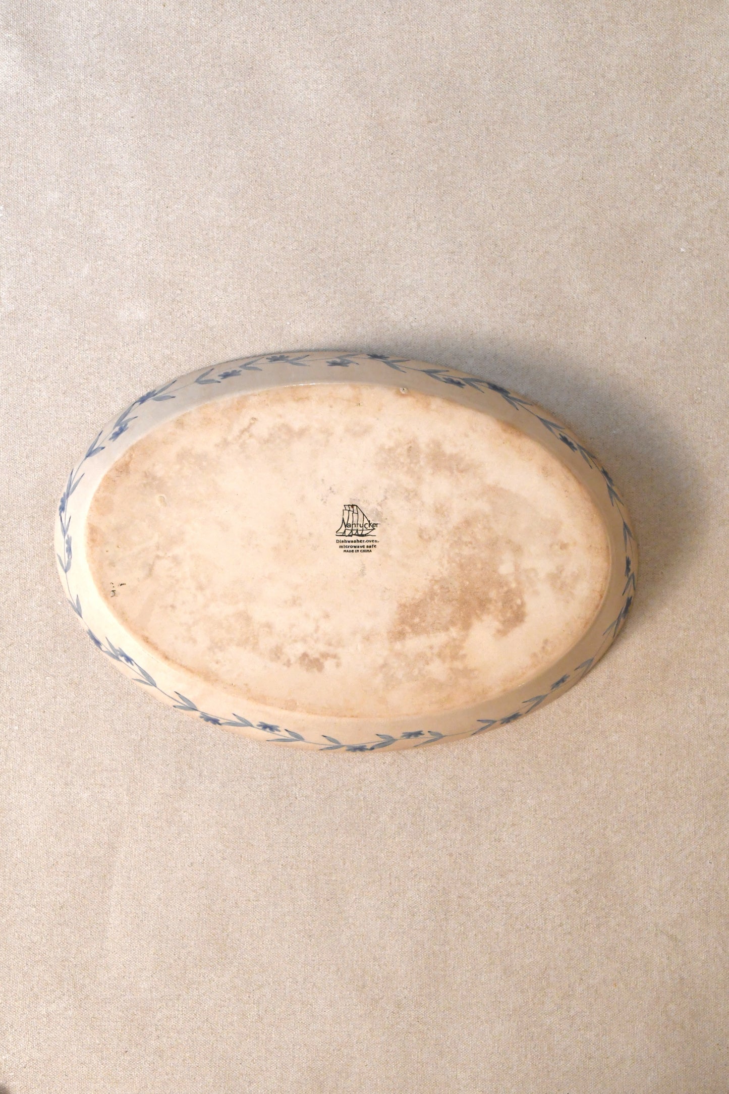 Vintage Blue Crab Casserole Dish