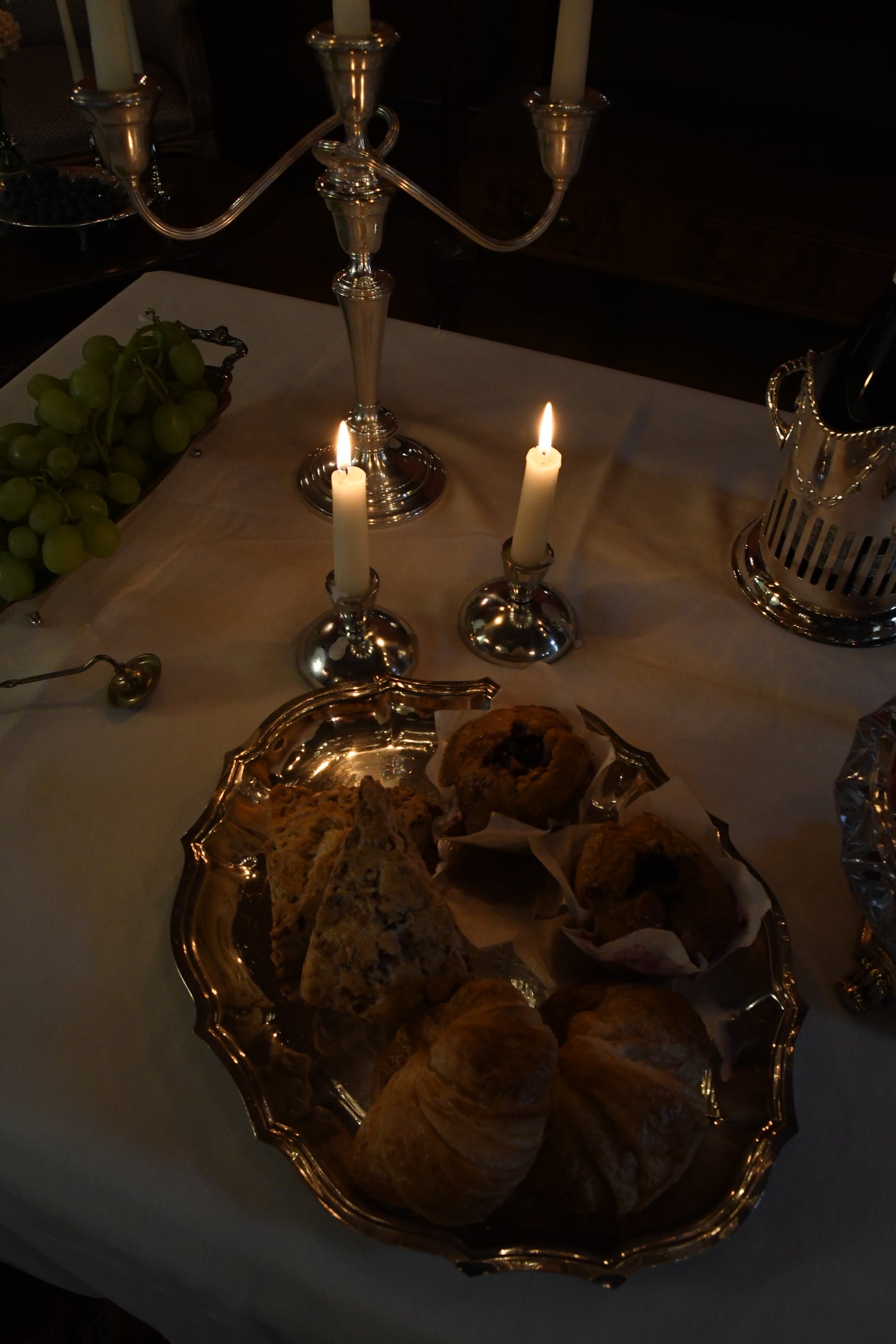 Vintage Silver Plated Small Candlestick Holders - Set of 2