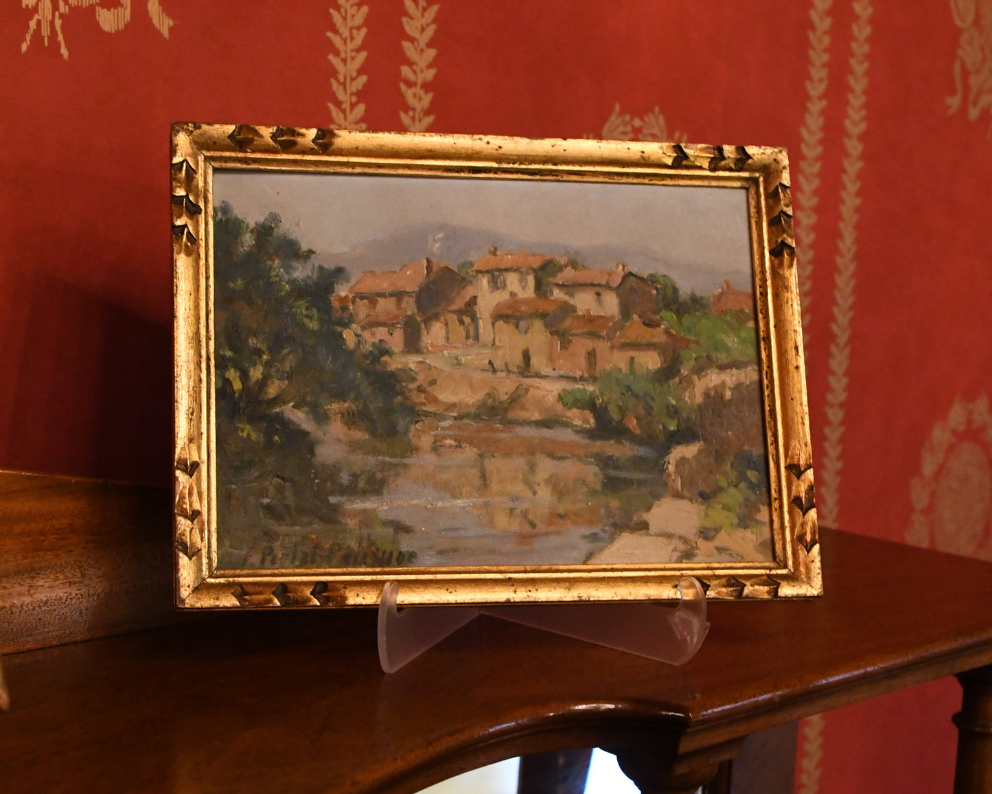 Vintage Mediterranean Village Landscape