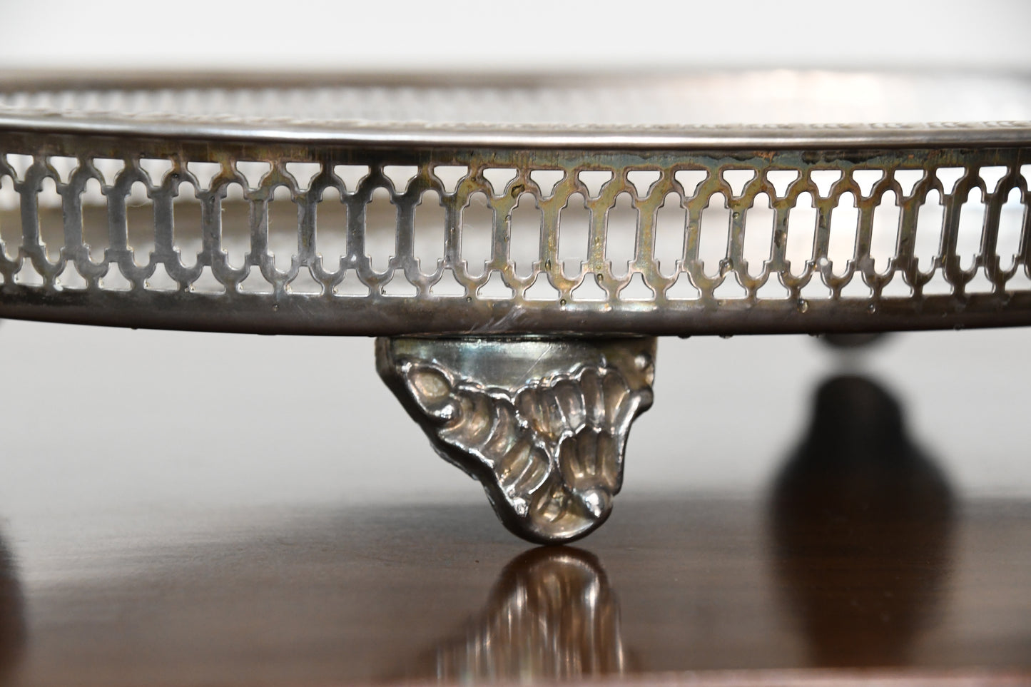 Vintage Silver Plated Footed Serving Tray