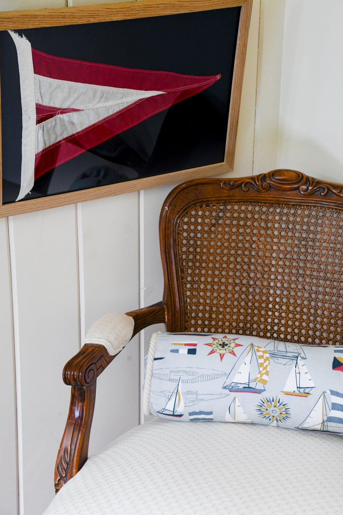Framed Vintage Yachting Club Pennants
