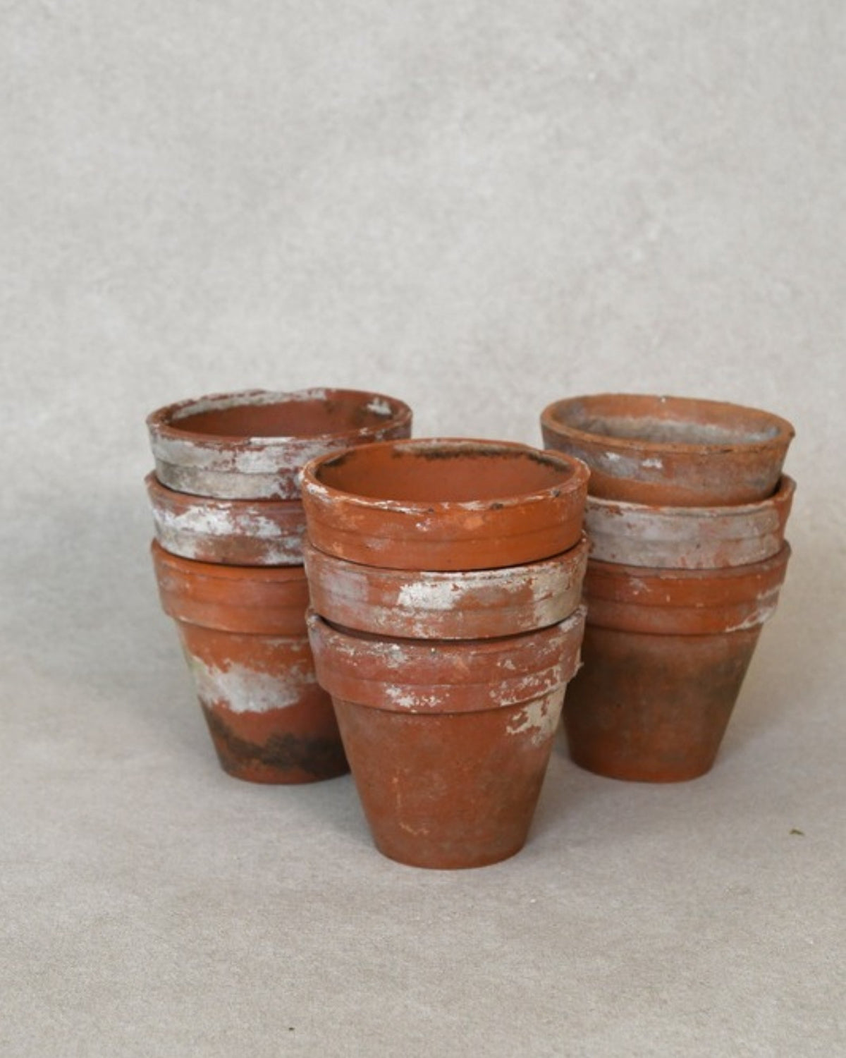 Small Weathered French Terracotta Pots