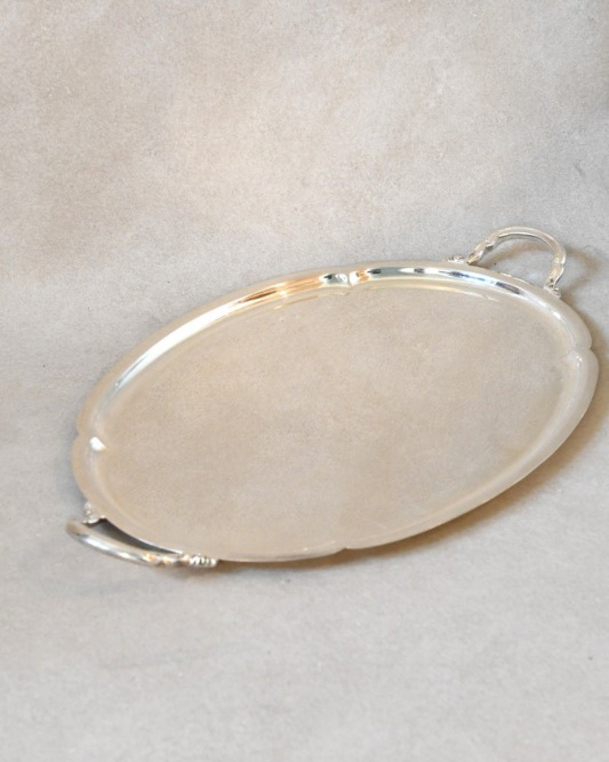 Large Silverplate Oval Tray