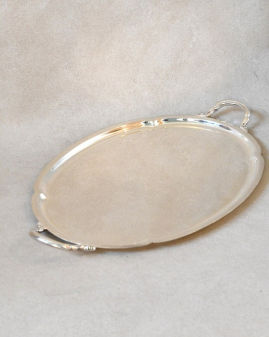 Large Silverplate Oval Tray