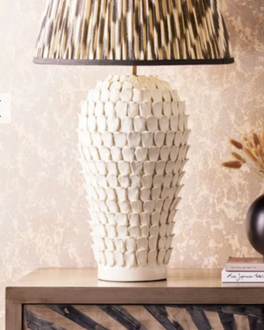 Ceramic Stucco Cordless Lamp