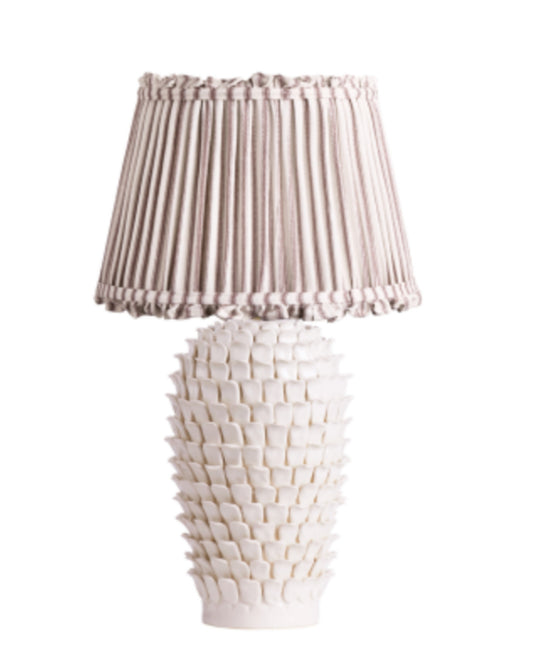 Rust Ticking Stripe 14" Lamp Shade
