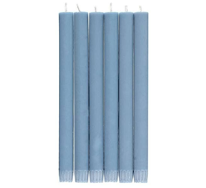 British Colour Standard - 10'' H Pompadour Eco Dinner Candles, Box of 6