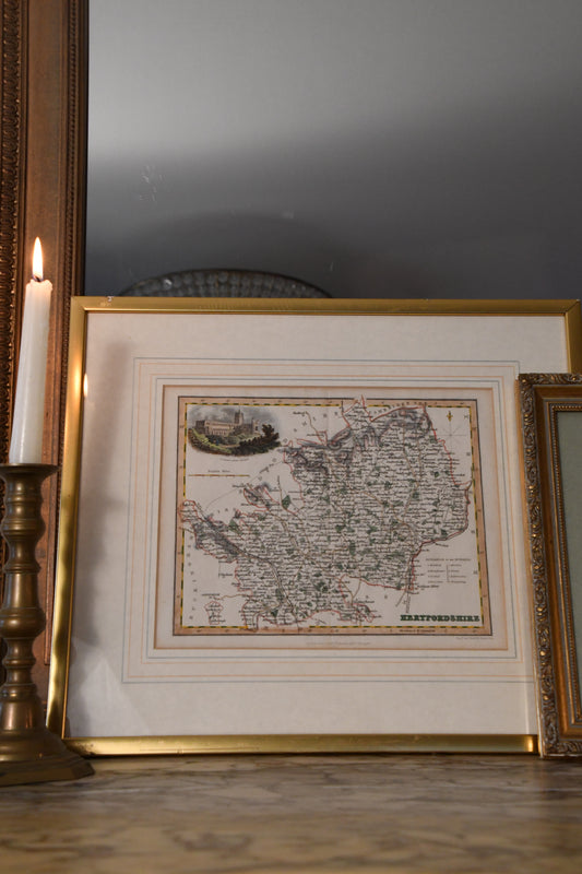 English Lithograph Map of Hertfordshire