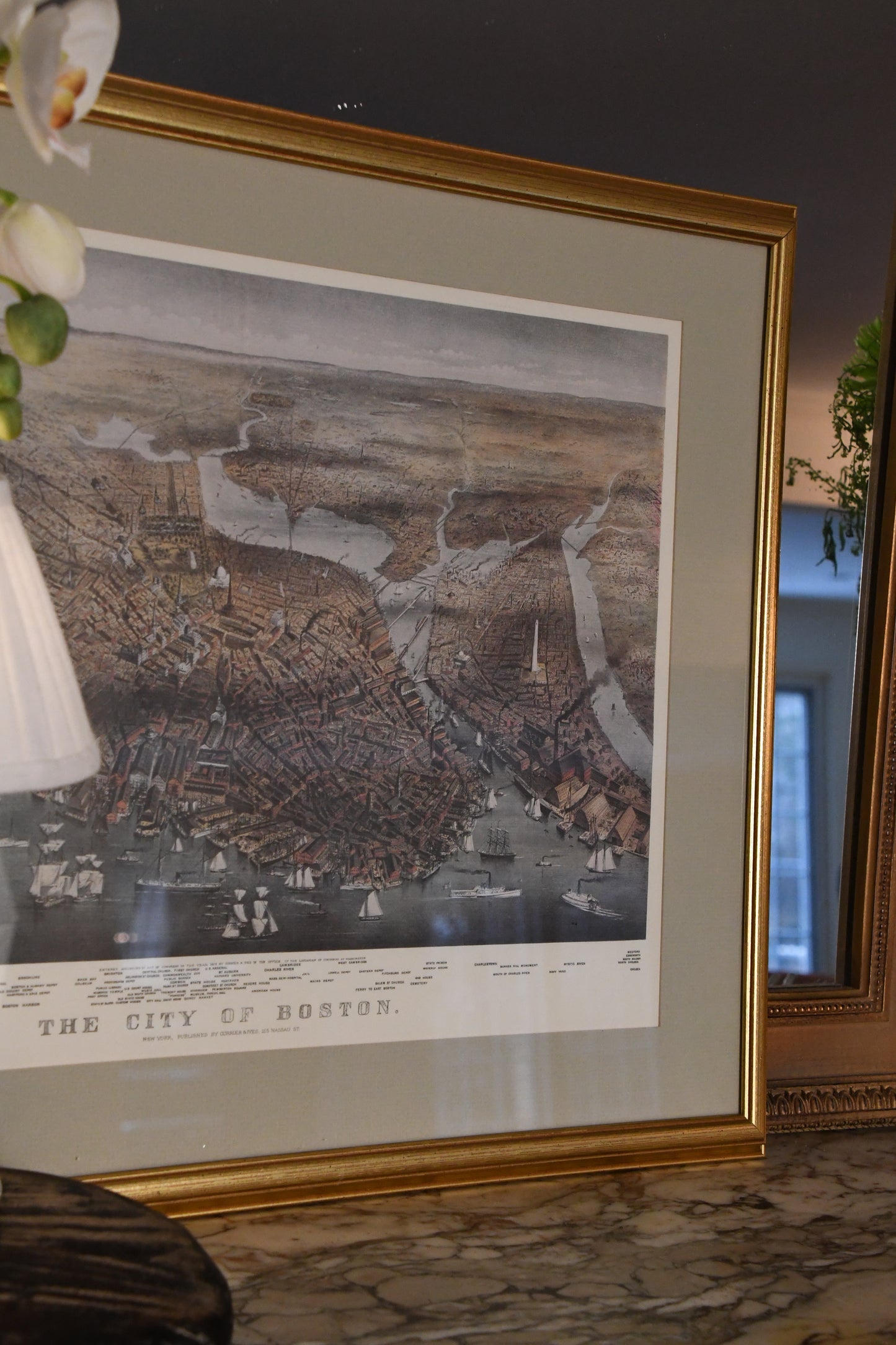 Vintage Map of Boston