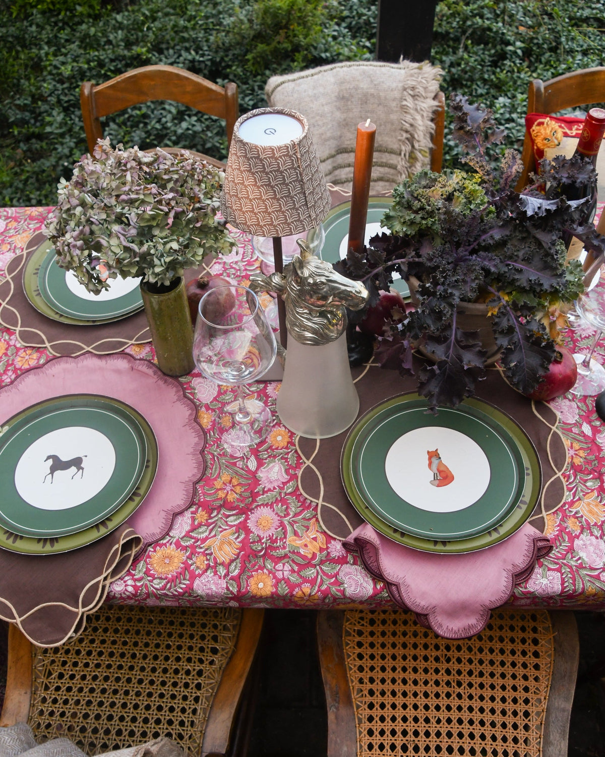 Fleur Dinner Plate Set - Dirty Martini