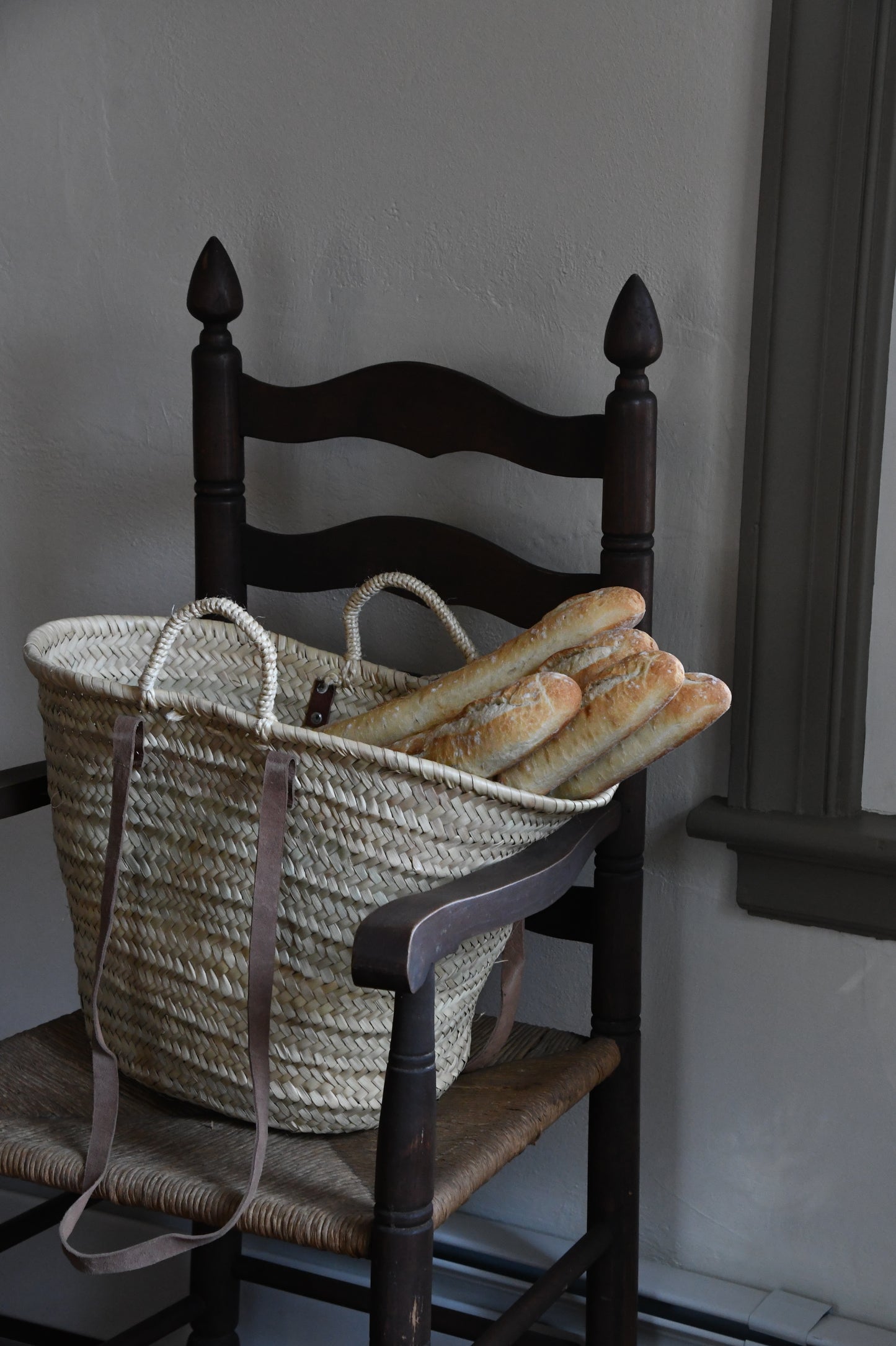 Rushed Ladderback Captain Chairs - Set of 2