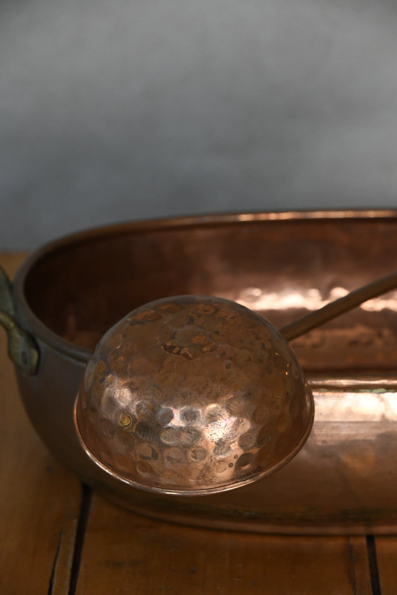 Vintage Copper Pan with Ladle