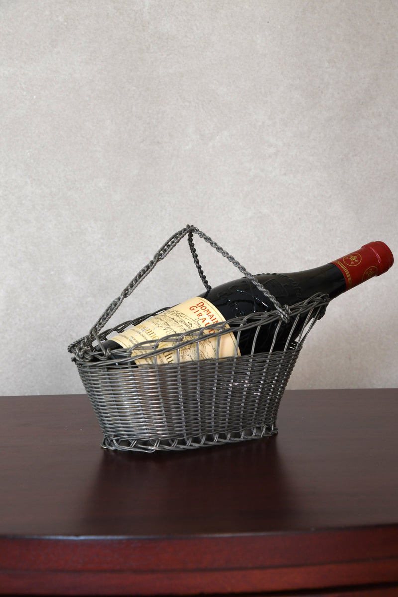 Vintage French Silverplated Wine Carrier