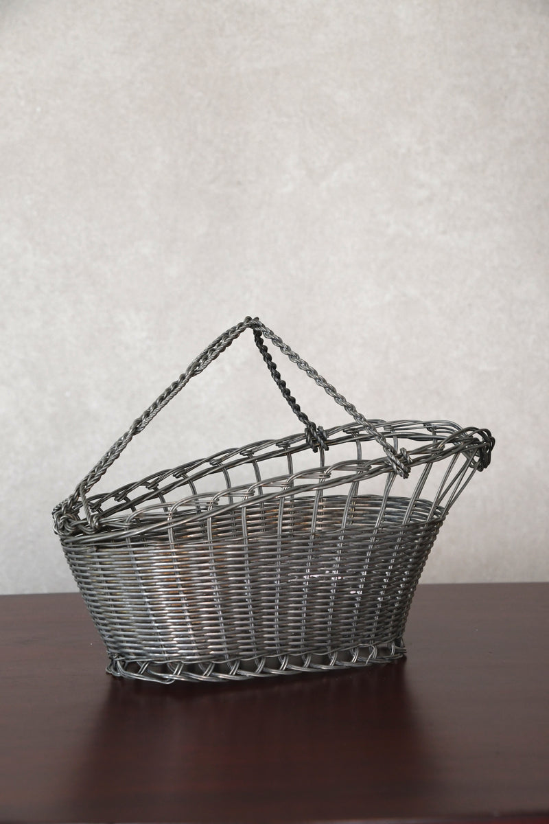 Vintage French Silverplated Wine Carrier