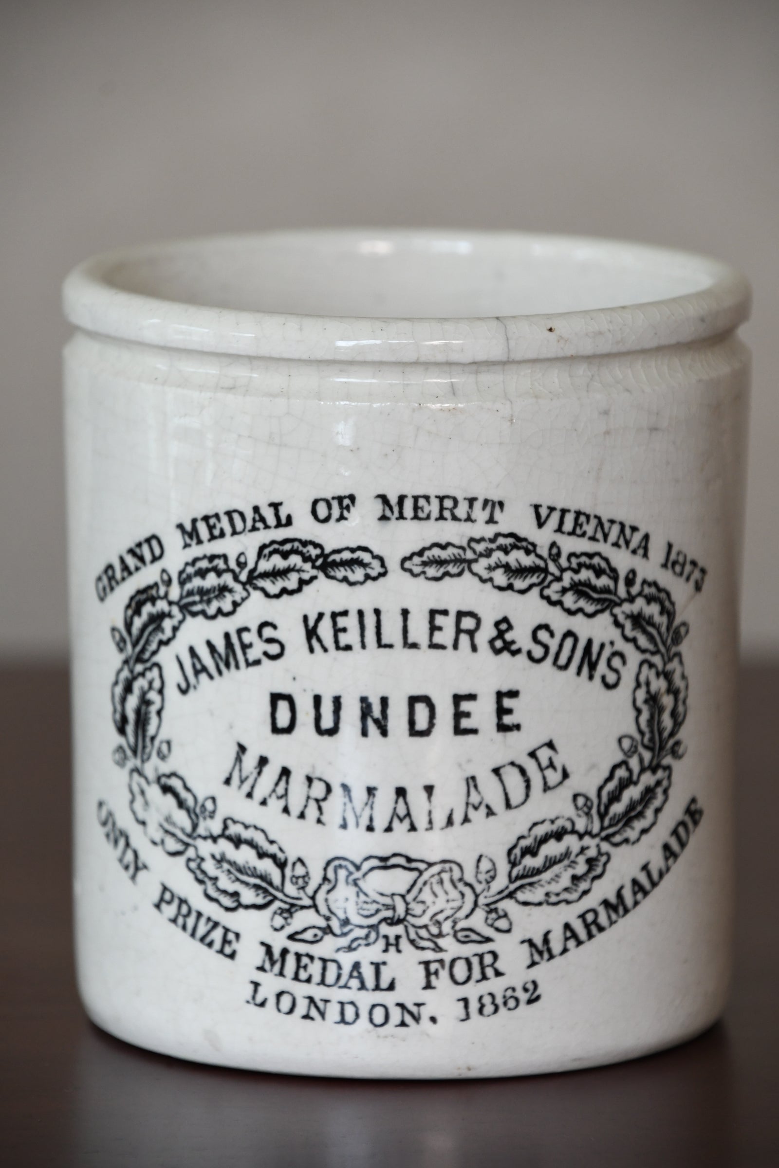 Antique English Ironstone Marmalade Jar