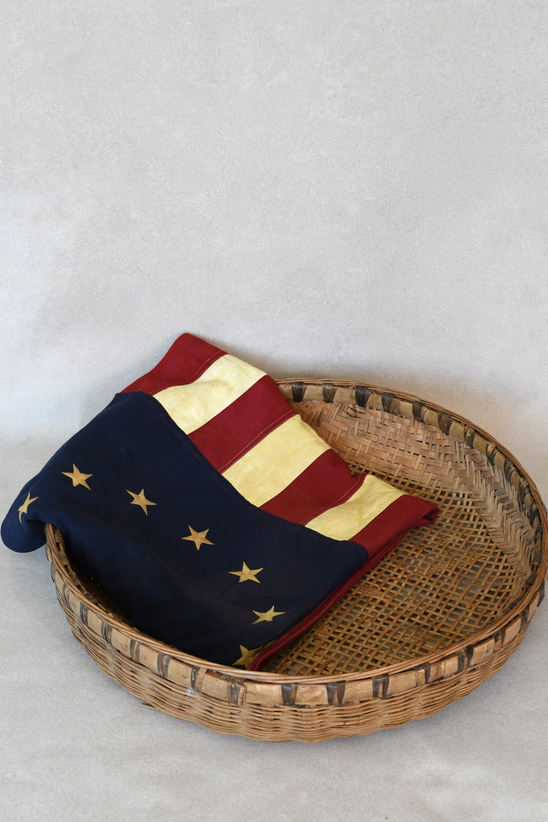Vintage Round Woven Basket