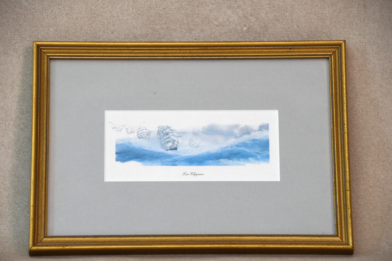 Vintage Framed Print  "Les Clippers"