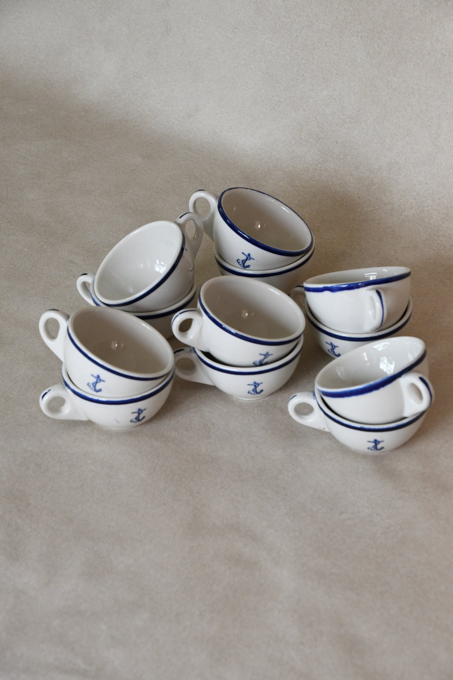 Vintage Anchor Tea Cups - Sold in Pairs of 2