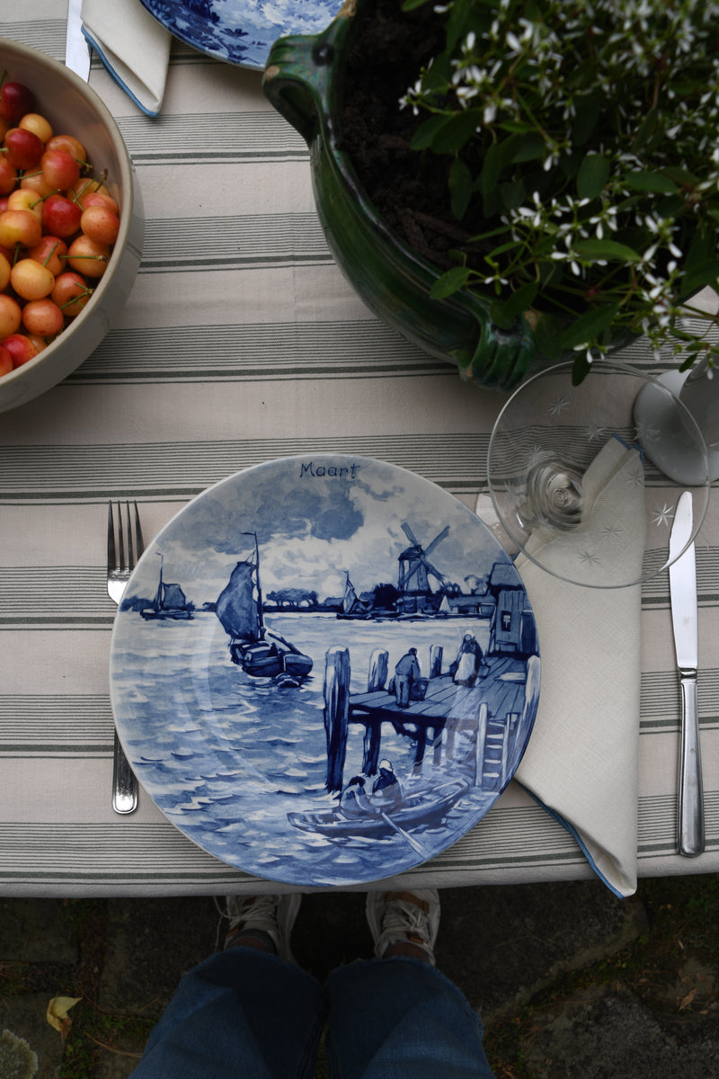 Set of 12 Vintage Delft Plates