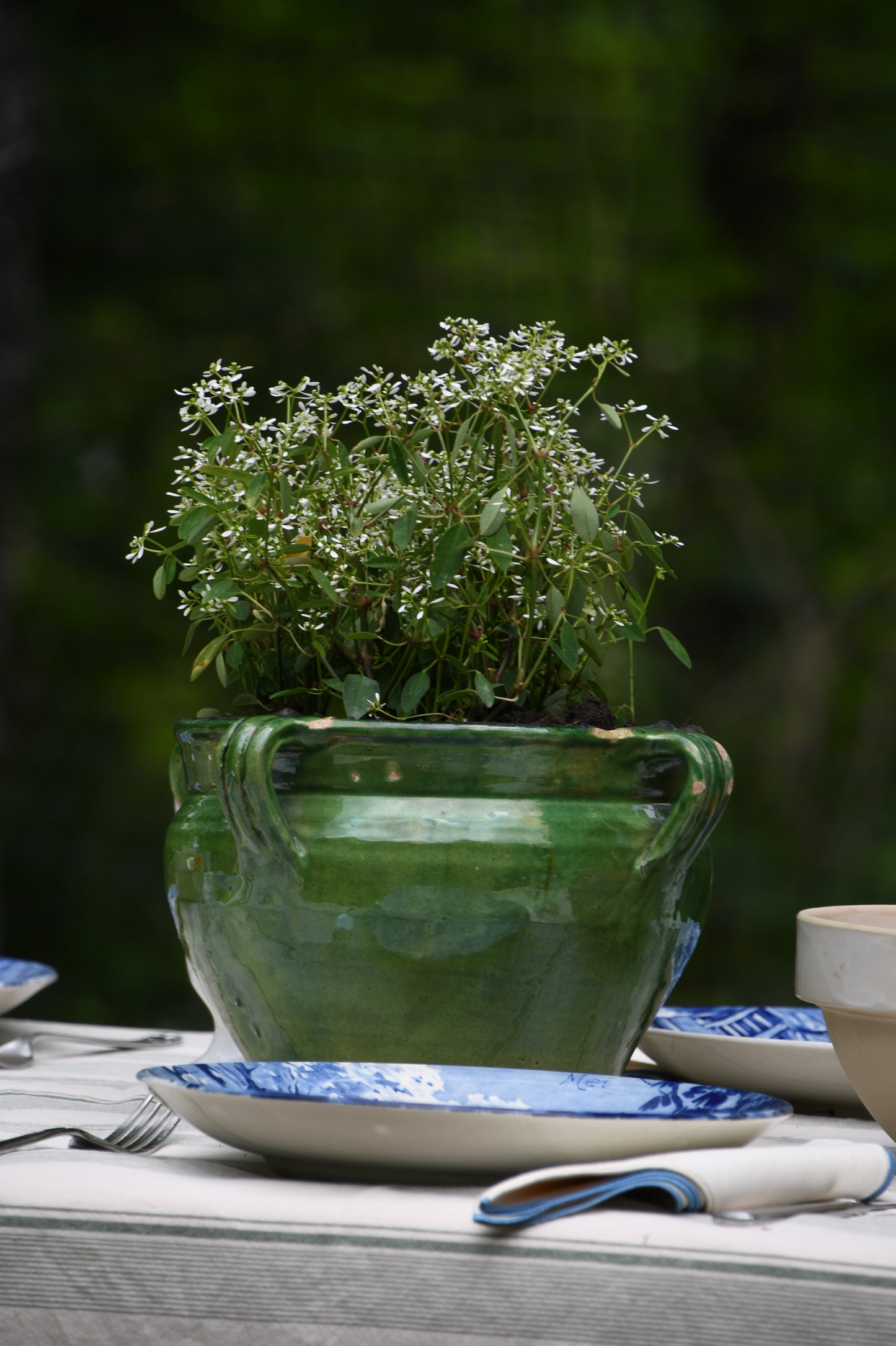 Antique French Green Planter