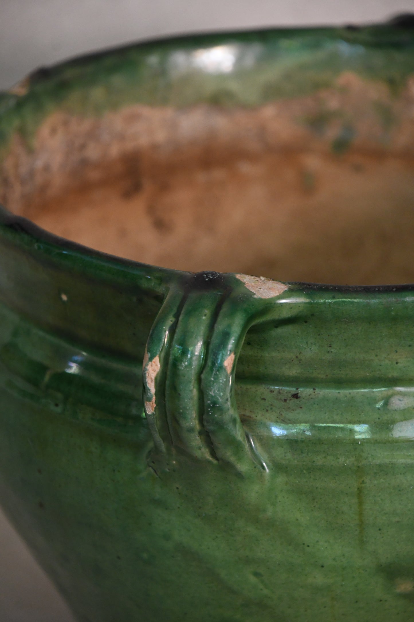 Antique French Green Planter