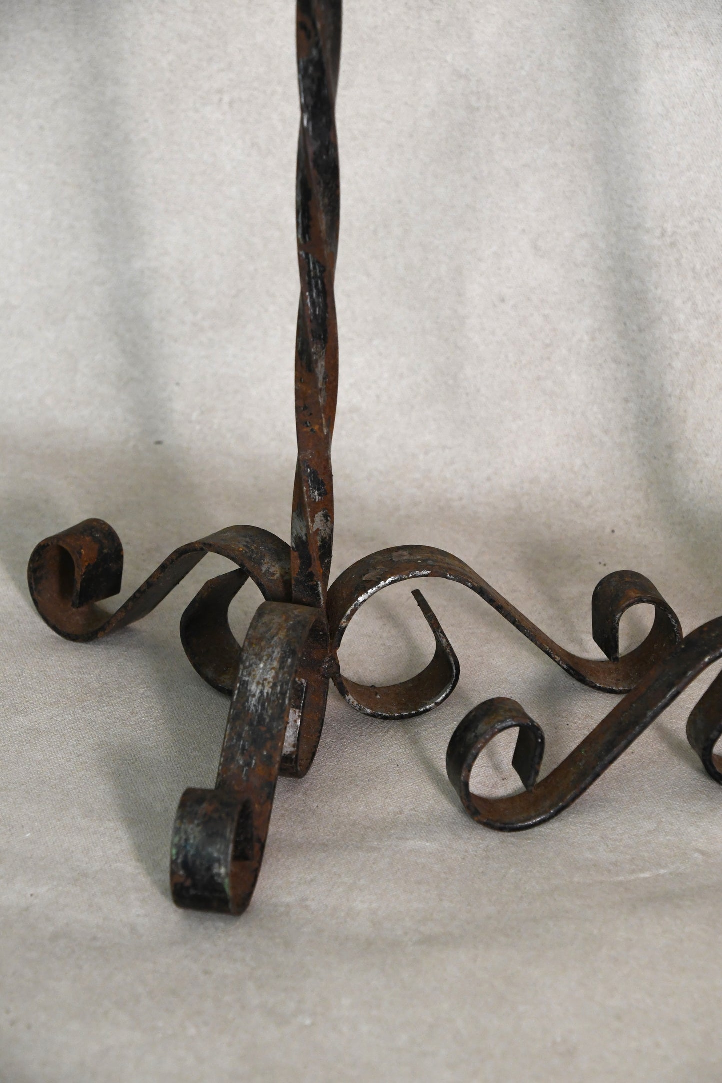 Pair of Vintage Iron Candlesticks