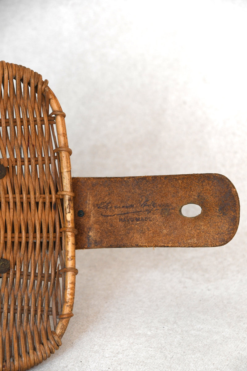 Vintage Fishing Creel with Leather Straps
