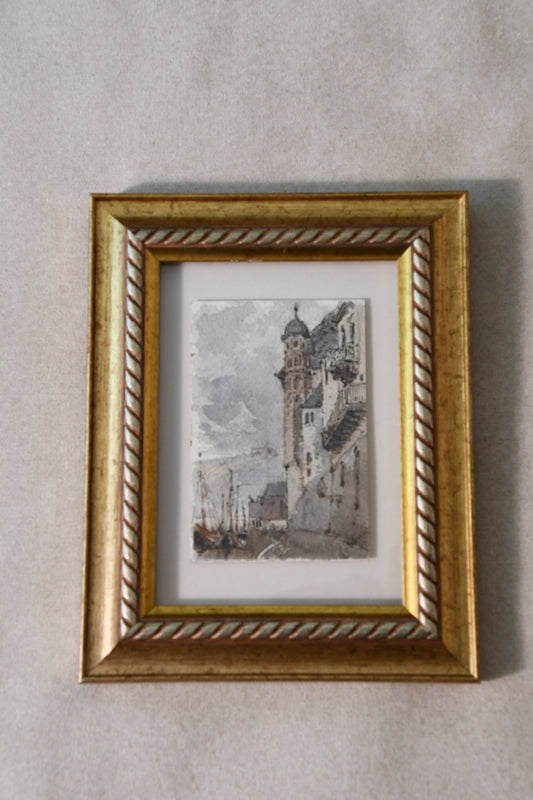 Vintage Shipyard Watercolor