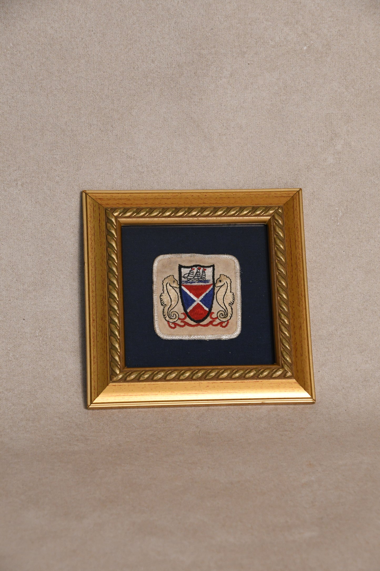 Framed Vintage Seahorse Patch