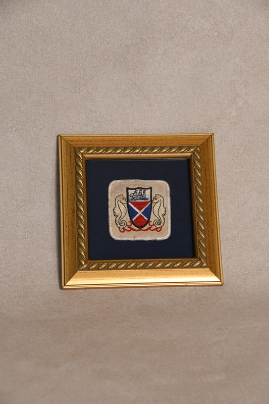 Framed Vintage Seahorse Patch