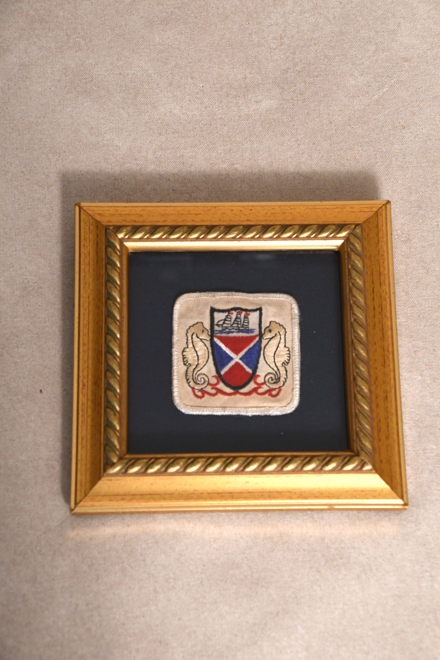 Framed Vintage Seahorse Patch