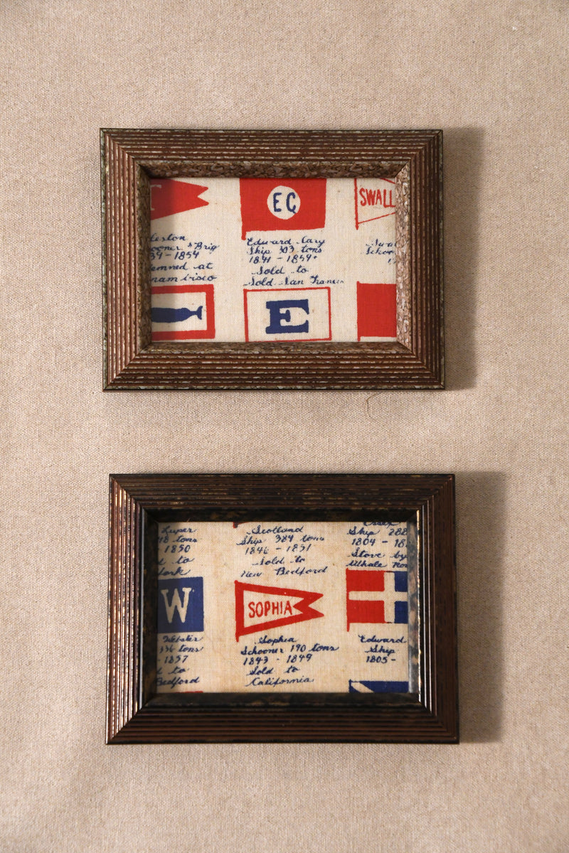 Mini Framed Vintage Linen Nantucket Postcards