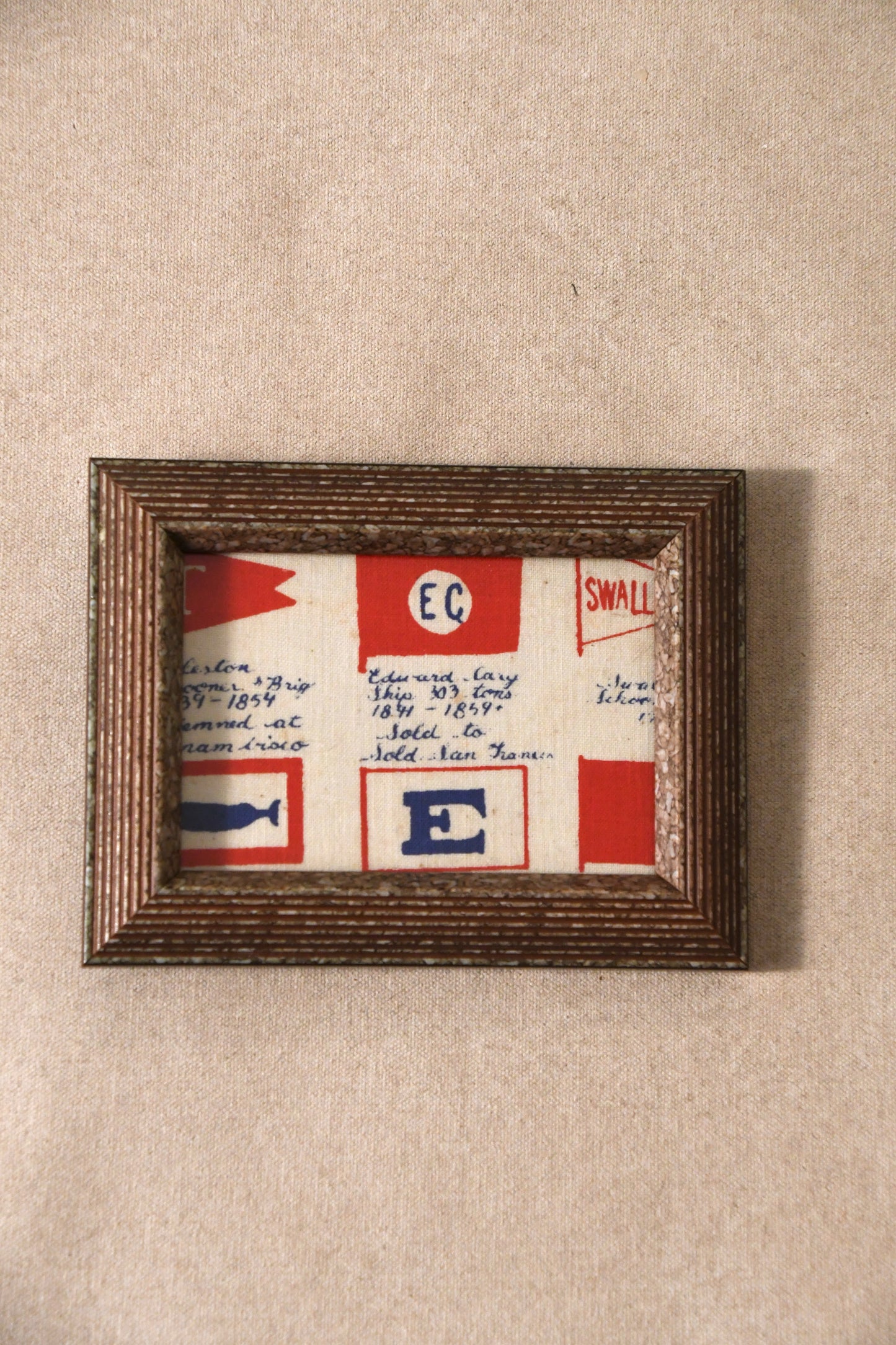 Mini Framed Vintage Linen Nantucket Postcards