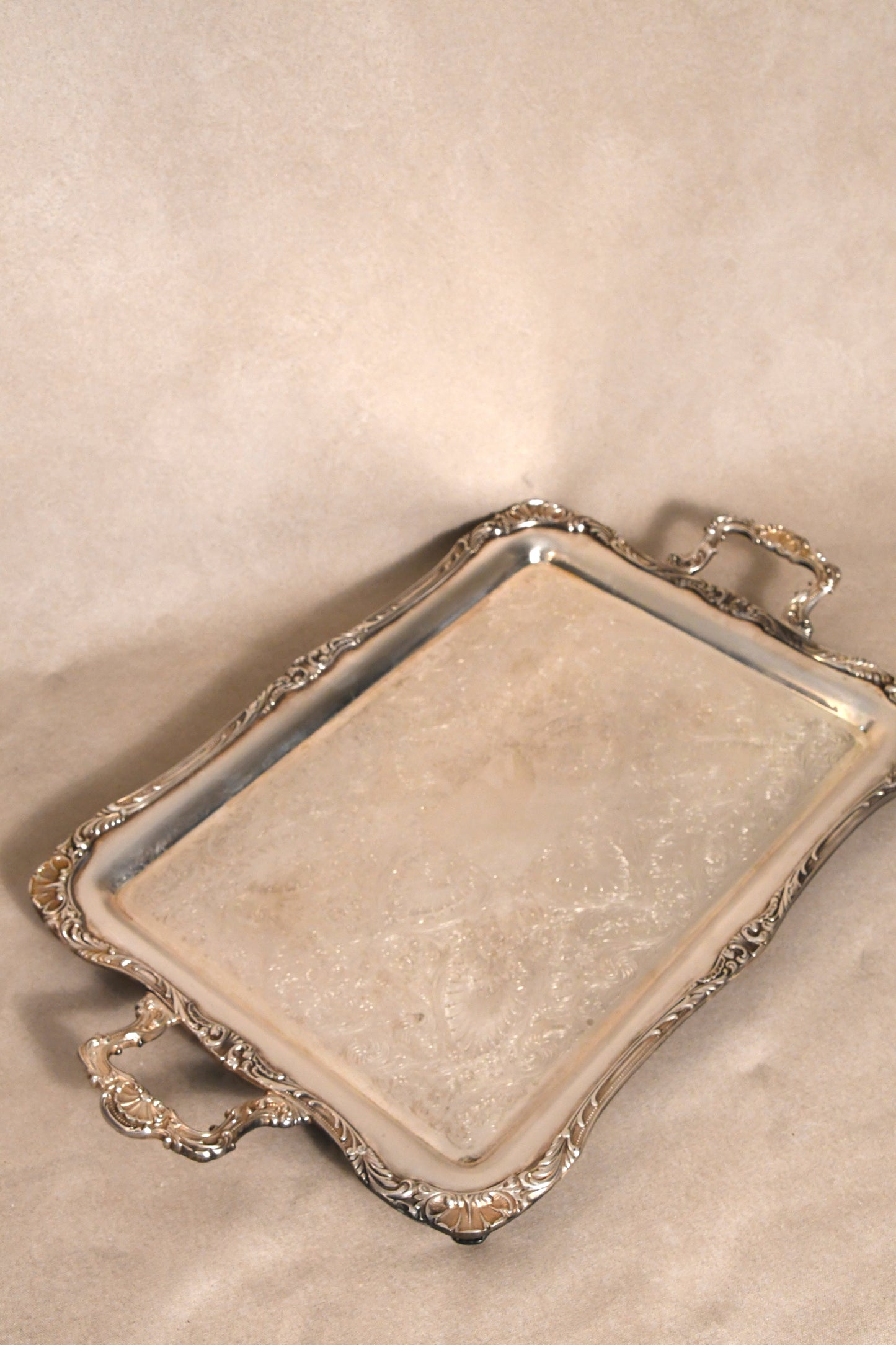 Large Vintage Silverplate Tray