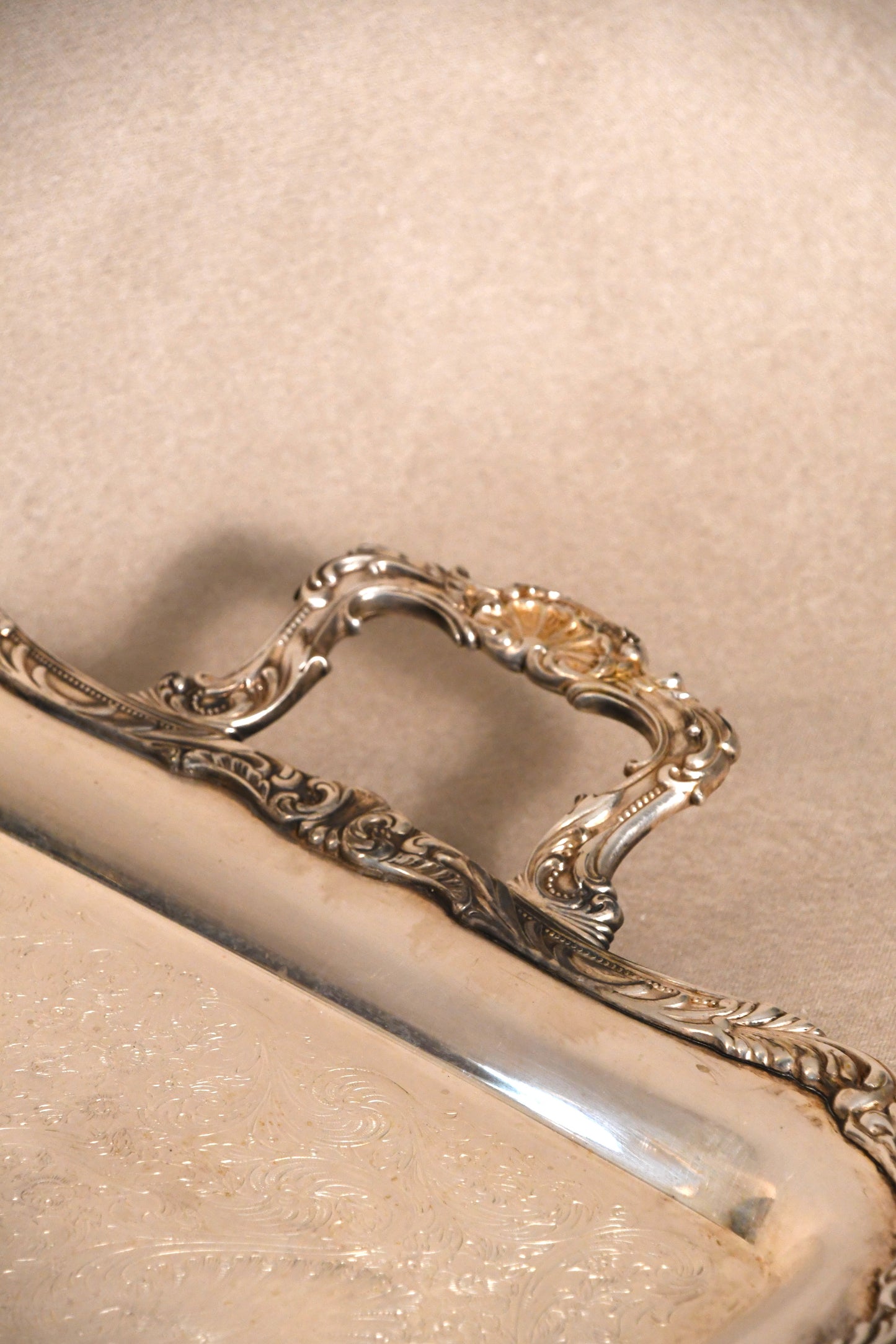 Large Vintage Silverplate Tray