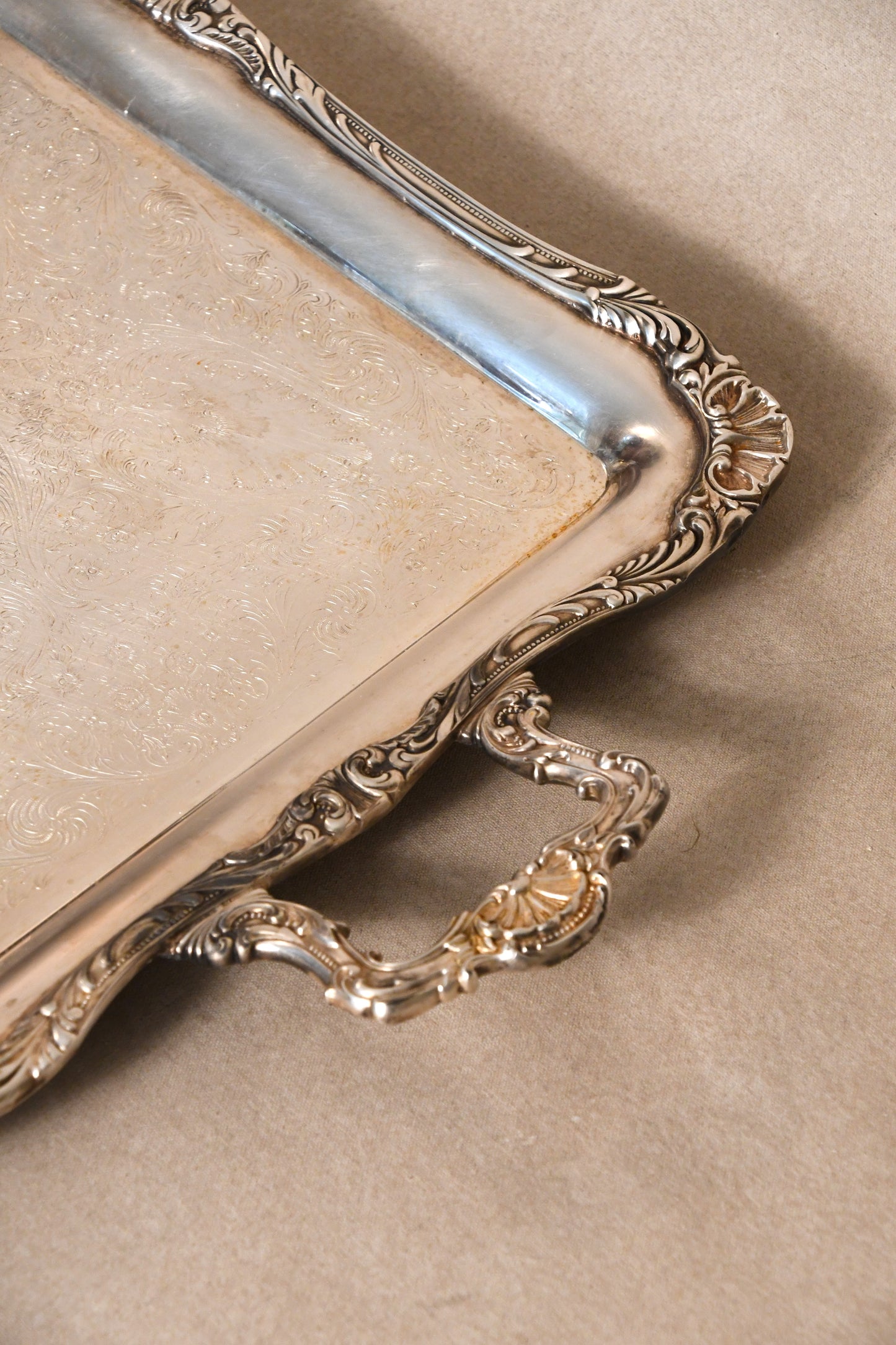 Large Vintage Silverplate Tray