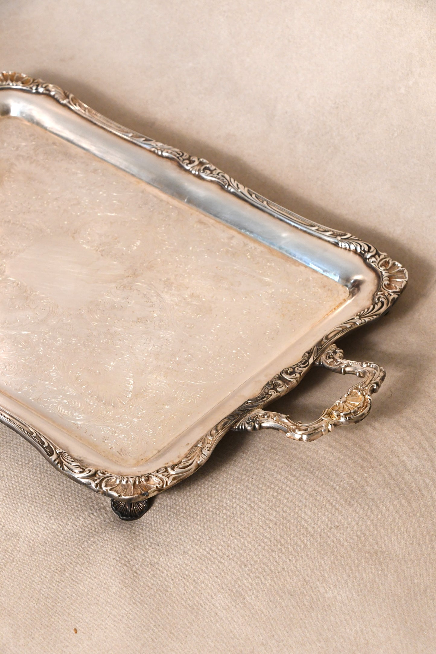 Large Vintage Silverplate Tray
