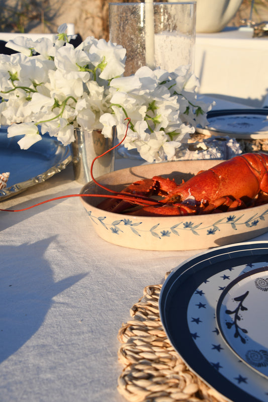 Vintage Blue Crab Casserole Dish
