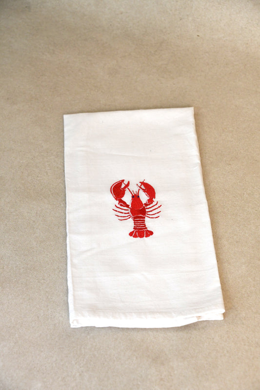 Vintage Cotton Lobster Tea Towel