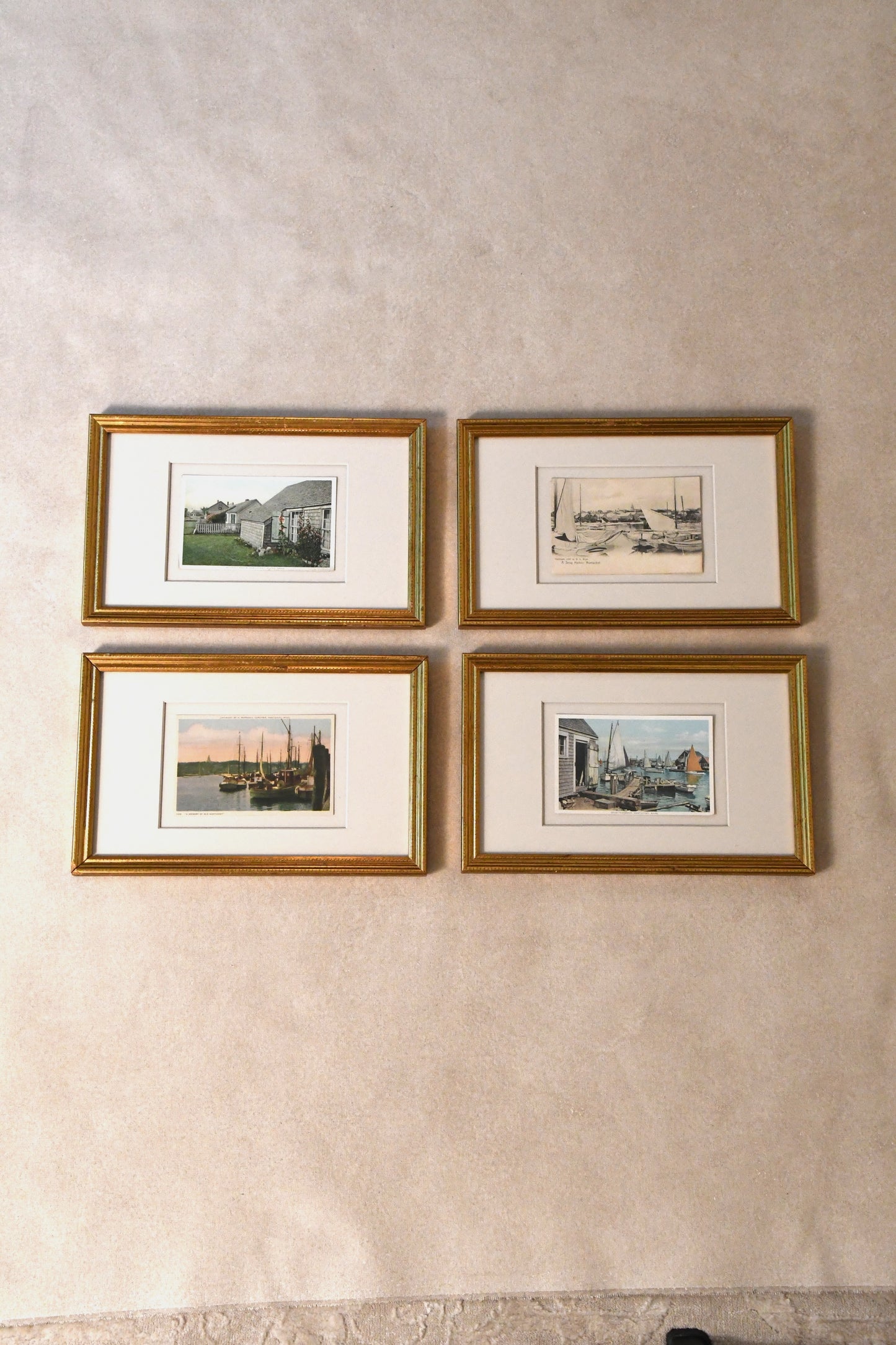 Vintage Framed Post Cards - Nantucket