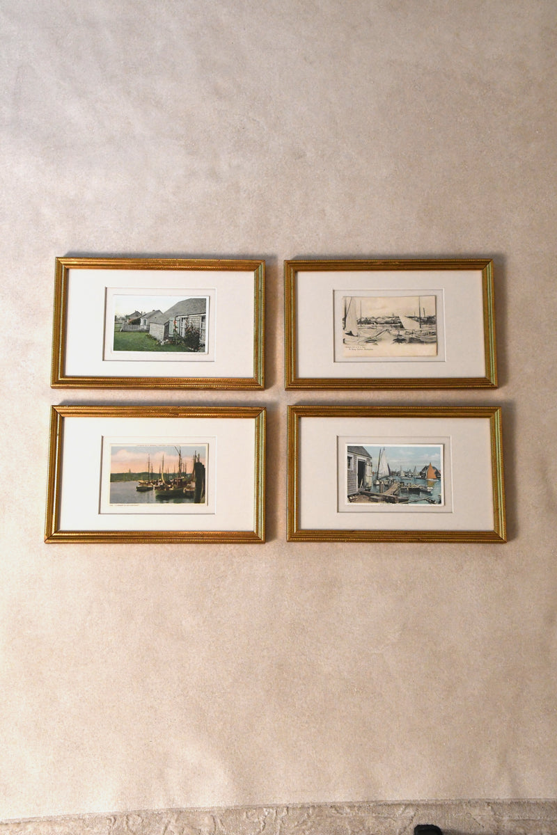 Vintage Framed Post Cards - Nantucket