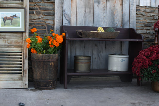 Vintage Wooden Bucket Bench