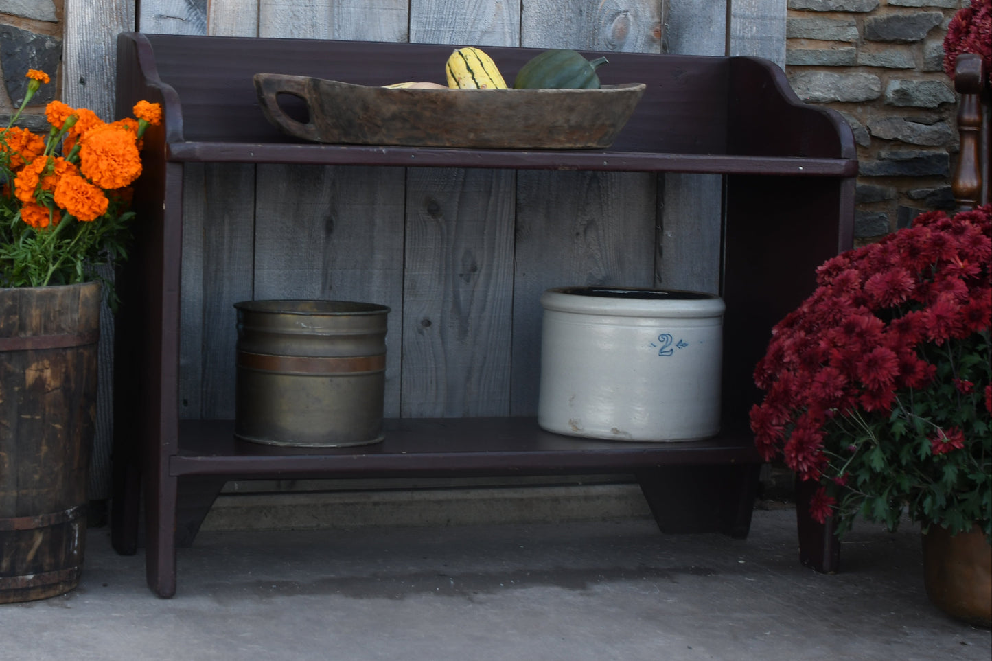 Vintage Two Gallon Stoneware Crock