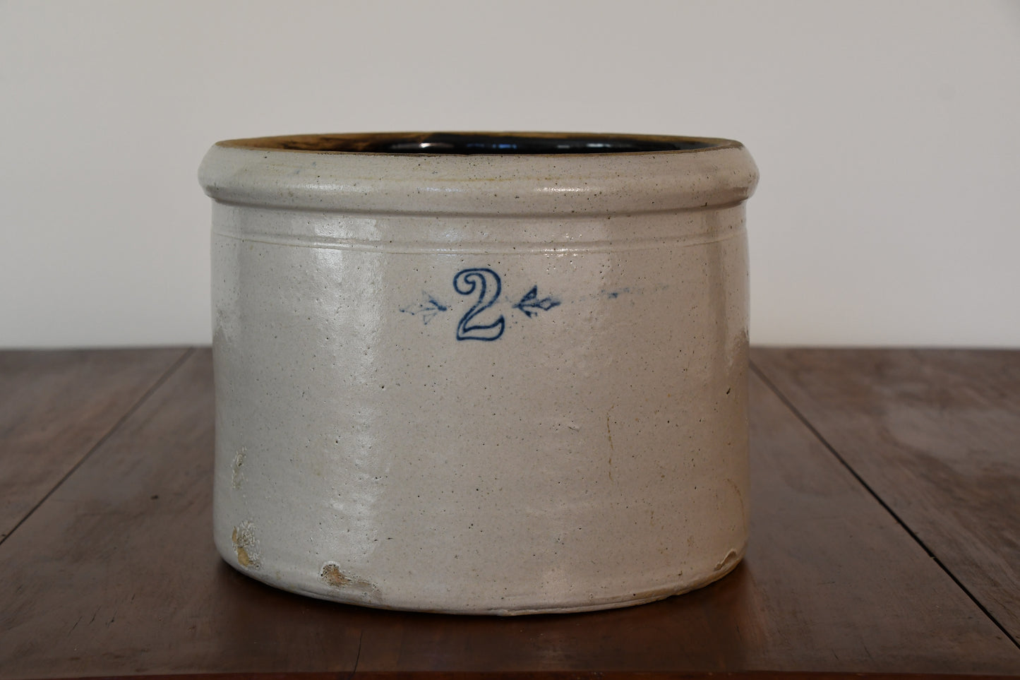 Vintage Two Gallon Stoneware Crock