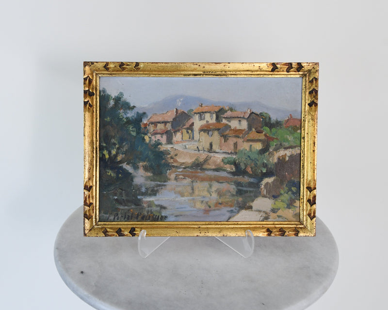 Vintage Mediterranean Village Landscape
