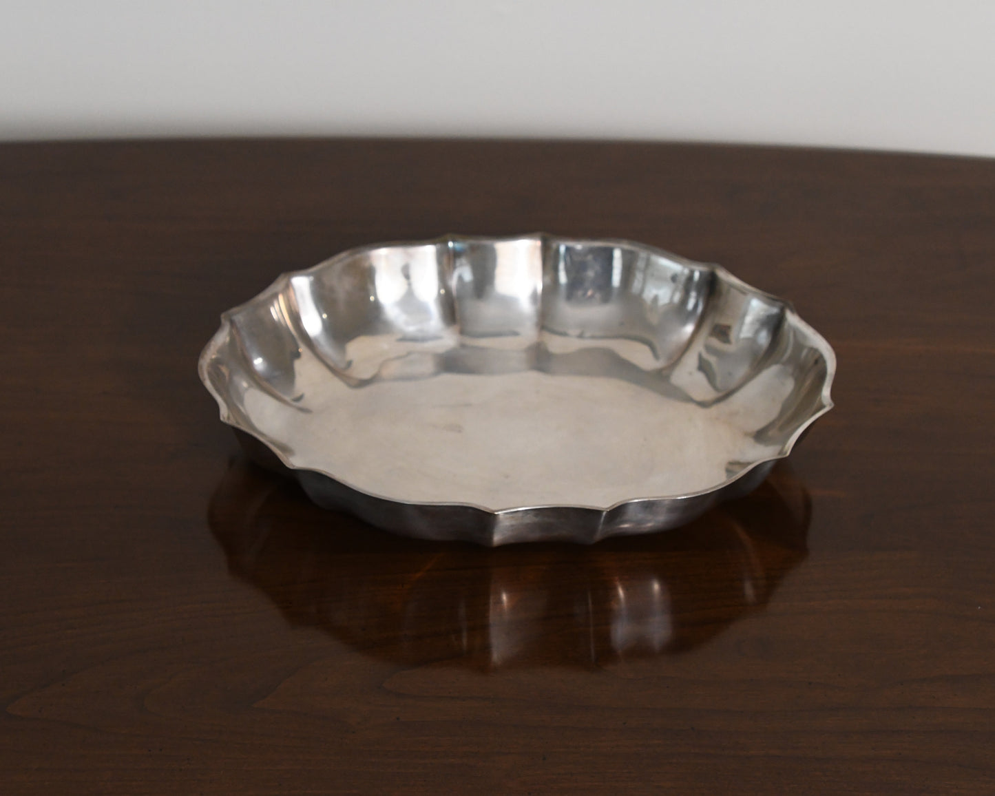 Vintage Silver Plated Scalloped Edge Tray
