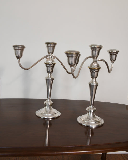 Silver Plated Candelabras - Set of 2